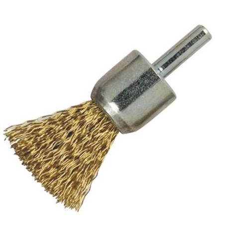 Cepillo taza de alambre acero para taladro D.28mm - vastago 6x21 - hilo de 0,30mm SIT