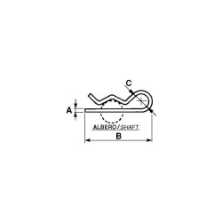 Pasador en R para enganche de maquinaria agricola 4mm