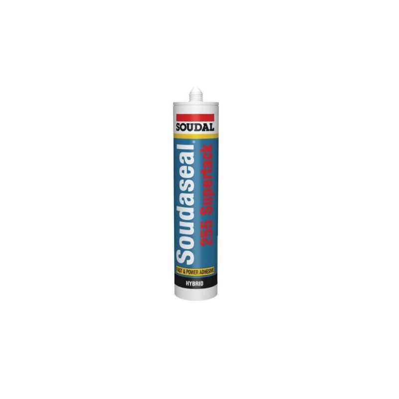 Sellador adhesivo de polimero hibrido Soudaseal 255 supertack blanco 290ml. Soudal 