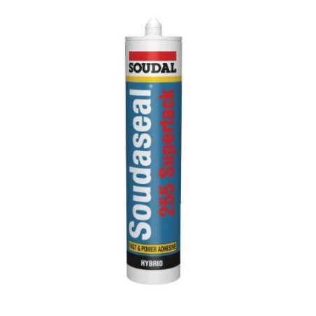 Sellador adhesivo de polimero hibrido Soudaseal 255 supertack blanco 290ml. Soudal 