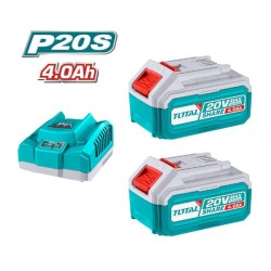 Pack de 2 baterías de litio de 4 Ah y cargador de 20V. TFBCPK1424. Total. 