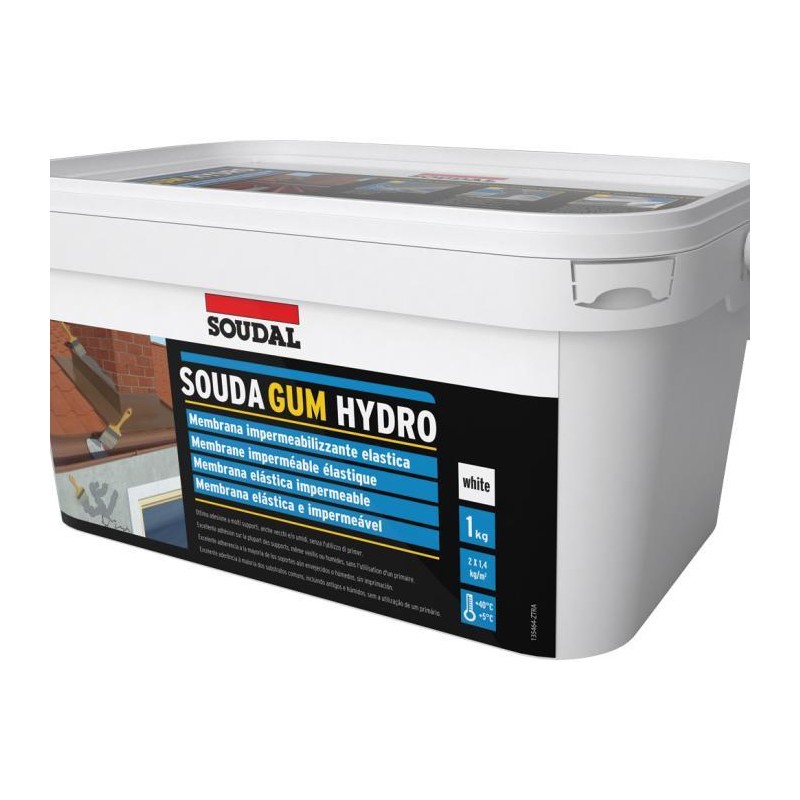 Membrana impermeable elástica Soudagum Hydro 1kg. Soudal