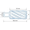 Fresa hueca HSS larga maquina electromagnetica 55.00x50 mm. IZAR