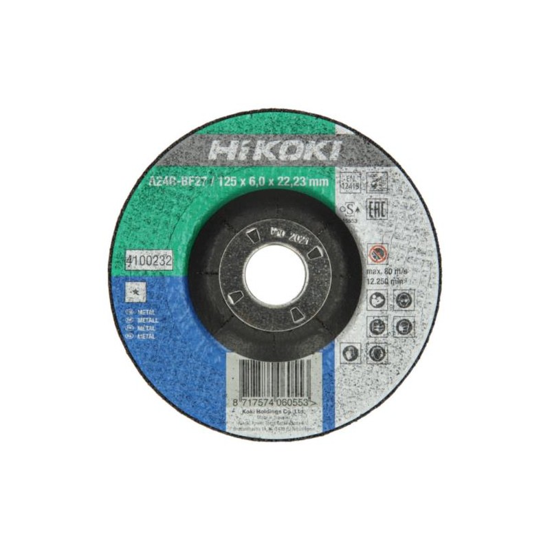 Disco desbaste para metal Hikoki 115x6