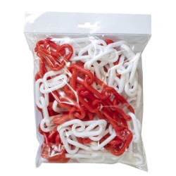 Cadena de plastico Blanca/Roja