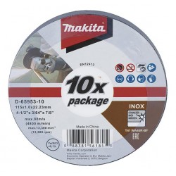 Pack de 10 discos corte para metal Makita 115x1