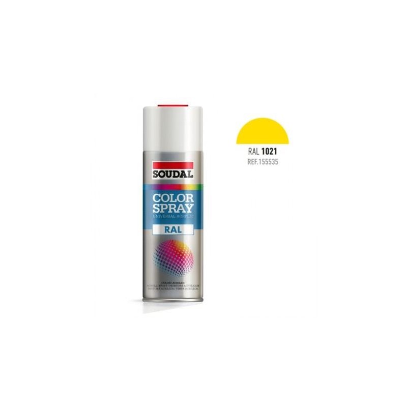 Spray esmalte acrilico soudal Ral 1021. Amarillo claro