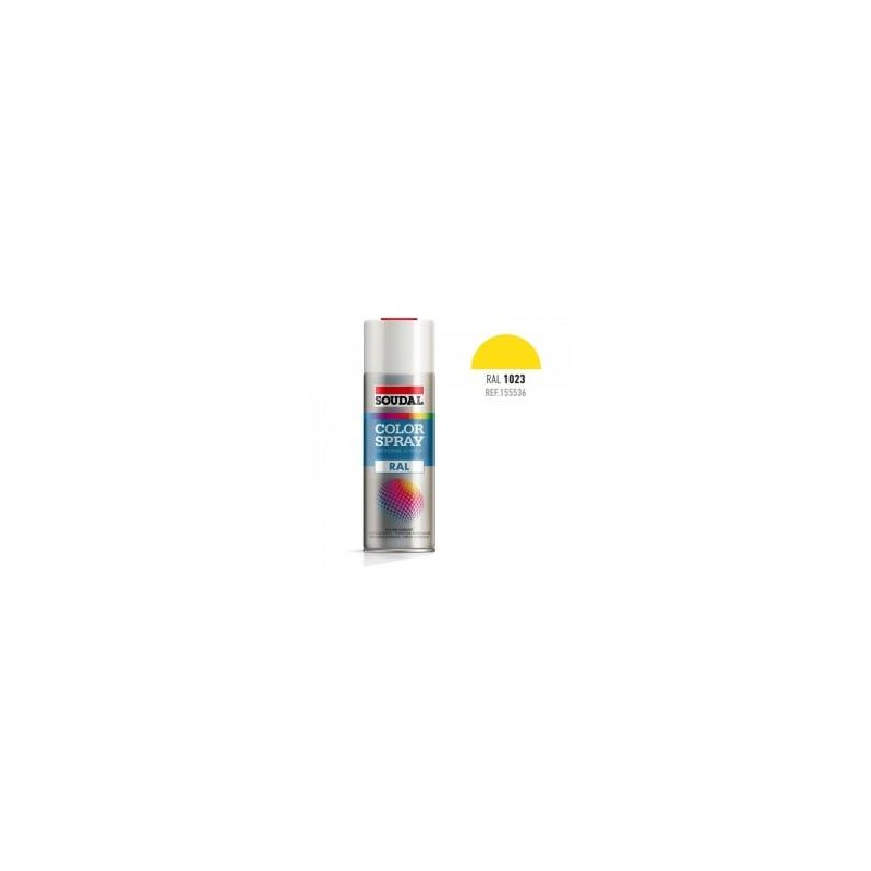 Spray esmalte acrilico soudal Ral 1023. Amarillo