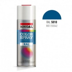Spray esmalte acrilico soudal Ral 5010. Azul