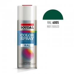 Spray esmalte acrilico soudal Ral 6005. Verde oscuro