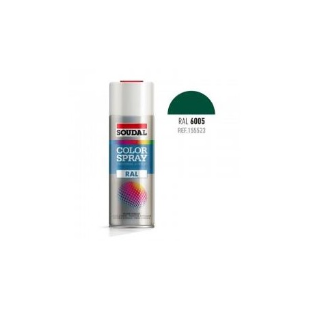 Spray esmalte acrilico soudal Ral 6005. Verde oscuro