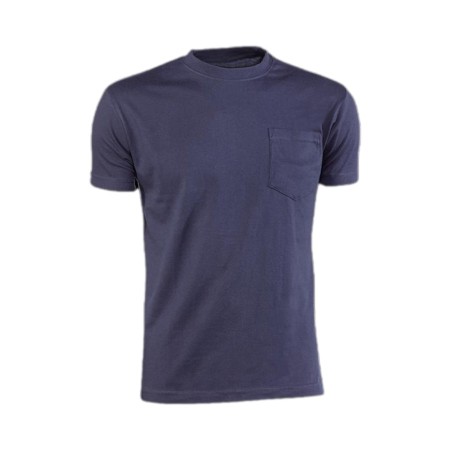 Camiseta azul marino manga corta algodon serie 634. T-XL