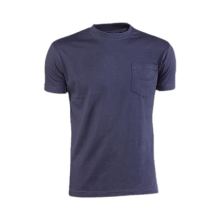 Camiseta azul marino manga corta algodon serie 634. T-M
