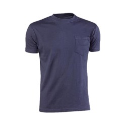 Camiseta azul marino manga corta algodon serie 634. T-XXL