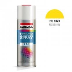 Spray esmalte acrilico soudal Ral 1023. Amarillo