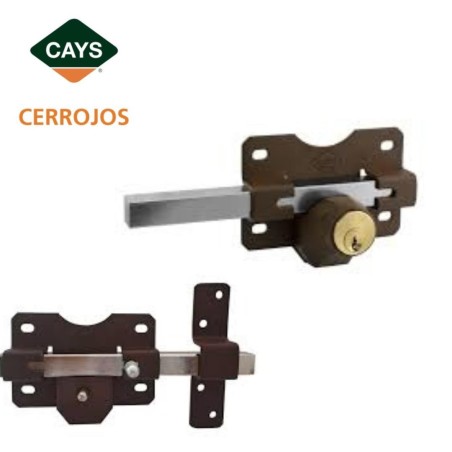 Cerrojos CAYS B2 P7 pintado llave-Boton 70 mm