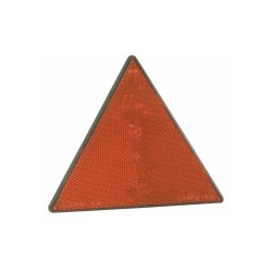 Catadioptico triangular rojo con agujero
