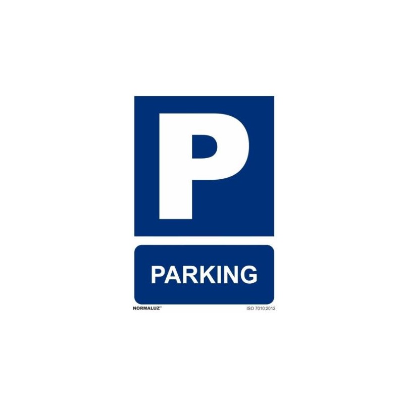 Señal industrial Parking, con tintas UV 300x400mm - PVC Glasspack 0,7mm 
