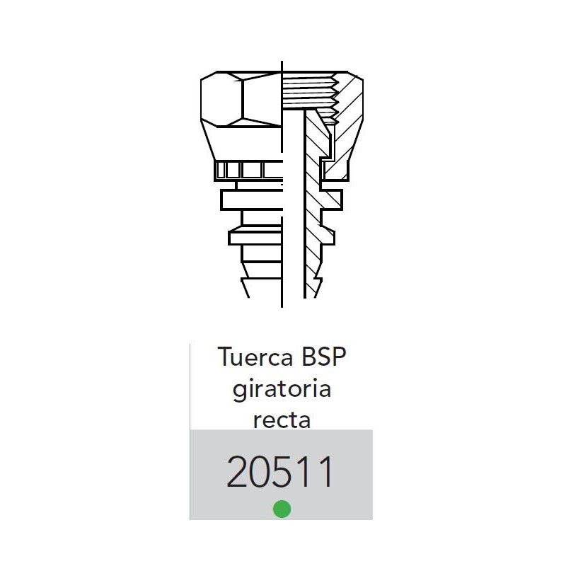 Hembra 5/8" BSP-Mango 1/2"