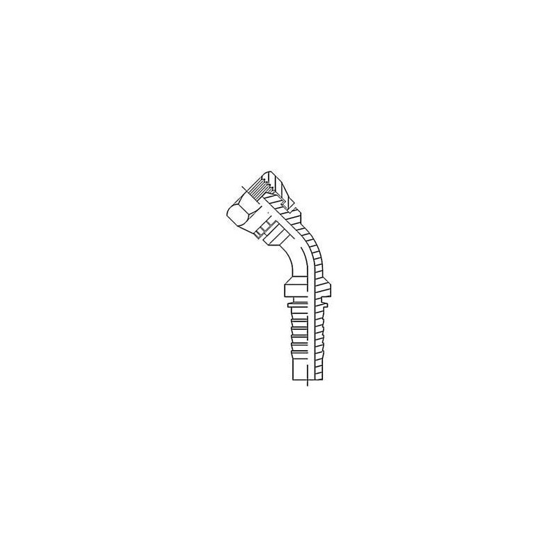 Hembra 45º 3/8" BSP-Mango 3/8"